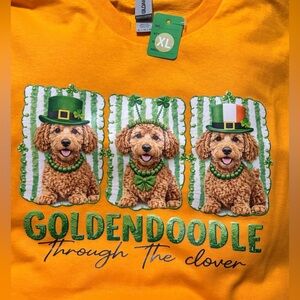 NEW Size XL Golden Doodle Graphic St Patrick’s T-Shirt
